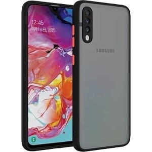 glasgow case cover for samsung galaxy a30s shockproof back case cover camera protection - black
