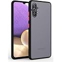 Glasgow Case Cover for Samsung Galaxy M32 5G Shockproof Back Case Cover (Camera Protection) - Black