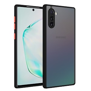glasgow case cover for samsung galaxy note 10 shockproof back case cover camera protection - black