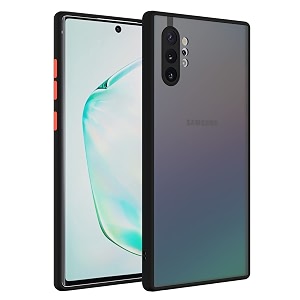 glasgow case cover for samsung galaxy note 10 plus shockproof back case cover camera protection - black