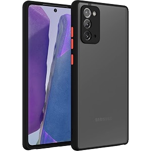 glasgow case cover for samsung galaxy note 20 shockproof back case cover camera protection - black
