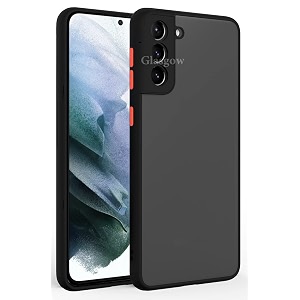 glasgow case cover for samsung galaxy s21 plus 5g shockproof back case cover camera protection - black