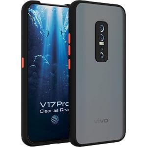 glasgow case cover for vivo v17 pro shockproof back case cover camera protection - black
