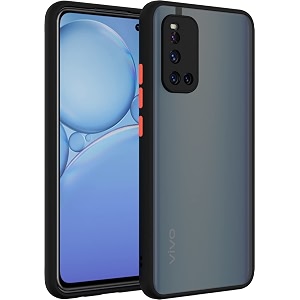 glasgow case cover for vivo v19 shockproof back case cover camera protection - black