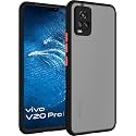 Glasgow Case Cover for Vivo V21E Shockproof Back Case Cover (Camera Protection) - Black