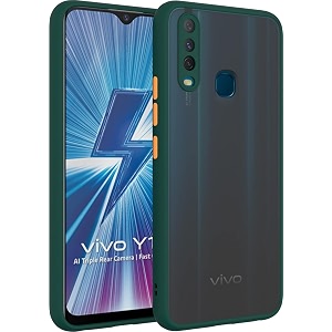 glasgow case cover for vivo y17 shockproof back case cover camera protection - black