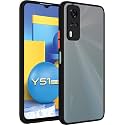 Glasgow Case Cover for Vivo Y51a Shockproof Back Case Cover (Camera Protection) - Black