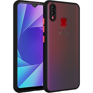 glasgow case cover for vivo y95 shockproof back case cover camera protection - black