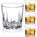 GLASKEY Glass Scotch Glasses - Set Of 4, Clear, 4 Fl Oz, 250 Milliliter, 300 ML