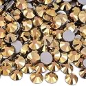 Glass Beads Flatback Rhinestones for Crafts Mine Gold SS50 144pcs