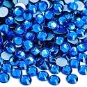 Glass Flatback Rhinestones Crystals for Tumblers Capri Blue SS50 144pcs