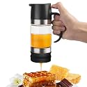 Glass Honey Dispenser,10OZ Honey Pot,No-Drip Maple Syrup Container Jar