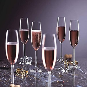 glass jar transparent crystal wine glass red or white wine champagne flute wine glass set long wine glass set - clear 180 ml pack of 5