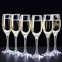Glass Jar Transparent Crystal Wine Glass Red or White Wine, Champagne Flute Wine Glass Set, Long Wine Glass Set - Clear, 180 ml (Pack of 14)