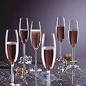 Glass Jar Transparent Crystal Wine Glass Red or White Wine, Champagne Flute Wine Glass Set, Long Wine Glass Set - Clear, 180 ml (Pack of 5)