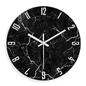 Glass Marble Pattern Wall Clocks Battery Operated 12 Inch
