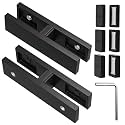 Glass Railing Clamp, 180°, 2 Pack, 304 Stainless Steel Glass Railing System for 3/8"-1/2"(8mm-13mm) Thinkness Heavy Duty Balusters Clamps/Deck/Stairs/Pool/Balcony/Patio