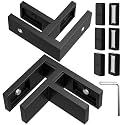 Glass Railing Clamp, 90°, 2 Pack, 304 Stainless Steel Glass Railing System for 3/8"-1/2"(8mm-13mm) Thinkness Heavy Duty Balusters Clamps/Deck/Stairs/Pool/Balcony/Patio