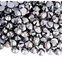 Glass Rhinestones Flatback for Phone Case Glue Fix Hematite SS50 144pcs