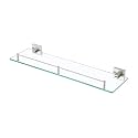 Glass Shelf, Brushed : KES A2420A-2 Bathroom Lavatory Glass Shelf Wall Mount, Brushed SUS 304 Stainless Steel Frame