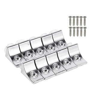 mhs glass shelf right angle fixing clip bracket with suction cup and screws pack of 10 - secure and easy to install