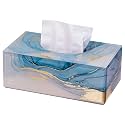 Glass Tissue Box Cover Rectangle-Marble Pattern