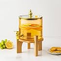 Glass Water jug Pitcher with with lid iced Tea Pitcher Water jug hot Cold Water ice Tea, Wine Coffee Milk and Juice Beverage Carafes 1.8 LTR, Pack of 1 (1.1 jug*1)
