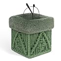 Glasses Holder Stand, Plush Lined Eyeglass Holder for Nightstand, Protective Anti-scratch Glasses Stand for office Desk Storage Organizer (Green)