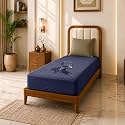 Glassiano Cotton Feel Terry Ultra Soft Waterproof Mattress Protector | Breathable - Hypoallergenic Mattresses Cover with Elastic Strap for Single Bed (80x36 inch|6.6x3 feet, Navy Blue - Pack of 1)
