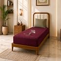 Glassiano Cotton Feel Terry Ultra Soft Waterproof Mattress Protector | Breathable - Hypoallergenic Mattresses Cover with Elastic Strap for Single Bed (78x36 inch|6.5x3 feet, Maroon - Pack of 1)