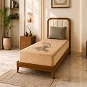 Glassiano Cotton Feel Terry Ultra Soft Waterproof Mattress Protector | Breathable - Hypoallergenic Mattresses Cover with Elastic Strap for Single Bed (75x30 inch|6.2x2.5 feet, Coffee - Pack of 1)