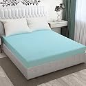 Glassiano Cotton Feel Terry Ultra Soft Waterproof Mattress Protector | Breathable - Hypoallergenic Mattresses Cover with Elastic Strap for Queen Bed (75x60 inch|6.2x5 feet, Sky Blue - Pack of 1)