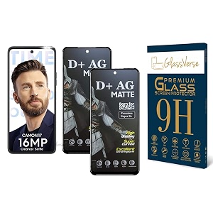 GlassVerse Matte Tempered Glass for Tecno Camon