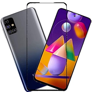 glaze accessories tempered glass screen protector compatible for samsung galaxy a51  m31s with edge to edge coverage and with easy installation kit