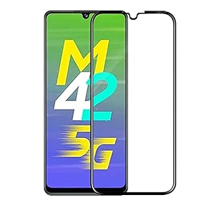 glaze accessories tempered glass screen protector compatible for samsung galaxy m42 5g  a70  a70s  a73 edge to edge coverage and with easy installation kit