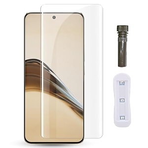 glaze accessories tempered glass screen protector compatible for realme 12 pro  12 pro plus  p2 pro uv edge to edge coverage and with easy installation kit