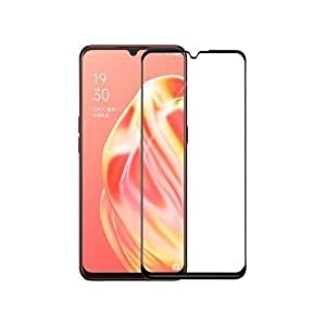 glaze accessories tempered glass screen protector compatible for oppo f15  f15 pro  reno 5 edge to edge coverage and with easy installation kit