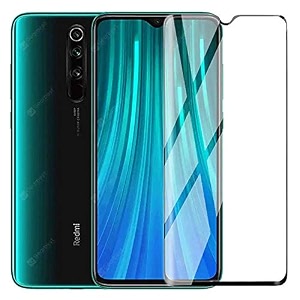 glaze accessories tempered glass screen protector compatible for mi redmi note 7  7 pro  8 edge to edge coverage and with easy installation kit