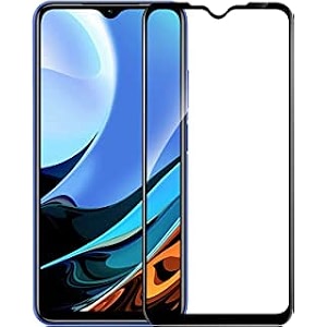 glaze accessories tempered glass screen protector compatible for mi redmi note 9  poco m2  9 prime with edge to edge full screen boarder coverage and with easy installation kit
