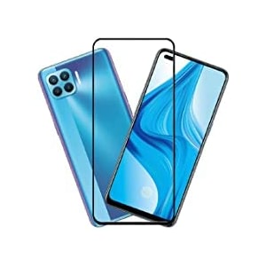 glaze accessories tempered glass screen protector compatible for f17  f19  a74  f17 pro  f19 pro edge to edge coverage and with easy installation kit