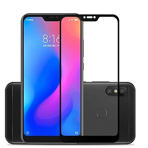 glaze accessories tempered glass screen protector compatible for mi redmi note 6  6 pro with edge to edge full screen boarder coverage and with easy installation kit