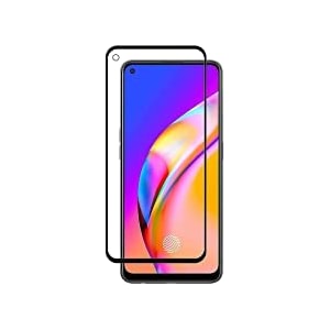 glaze accessories tempered glass screen protector compatible for oppo f17  f19  a74  f17 pro  f19 pro edge to edge coverage and with easy installation kit