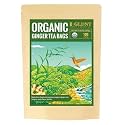 GLDNT Organic Ginger Tea Bags, Spicy &amp; Zesty Flavor, Caffeine Free, 100ct