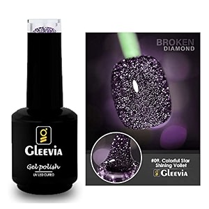 disco glitter finish light reflective uv gel nail polish broken diamond flashing sparkly gel nail polish 15ml
