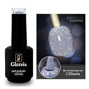 disco glitter finish light reflective uv gel nail polish broken diamond flashing sparkly gel nail polish 15ml