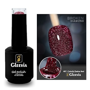 disco glitter finish uv gel nail polish 15ml light reflective broken diamond sparkly flash gel high shine long lasting uvled cure salon finish nail art gel