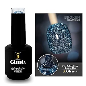 disco glitter light reflective uv gel nail polish broken diamond flashing sparkly gel nail polish 15ml soak-off nail art color  sparkling glitter gel for salon amp diy manicure