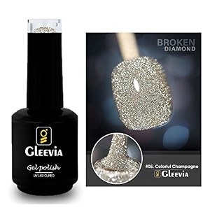 disco glitter finish light reflective uv gel nail polish broken diamond flashing sparkly gel nail polish 15ml