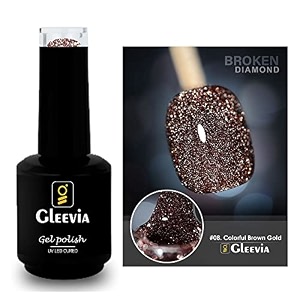 disco glitter finish light reflective uv gel nail polish broken diamond flashing sparkly gel nail polish 15ml