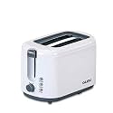 Glen Electric Auto Pop-up 2 Slice Toaster, 750W, 6 Level Browning Control, Removable Crumb Tray - White (3019)